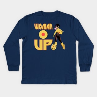 Woman Up!!!! Kids Long Sleeve T-Shirt